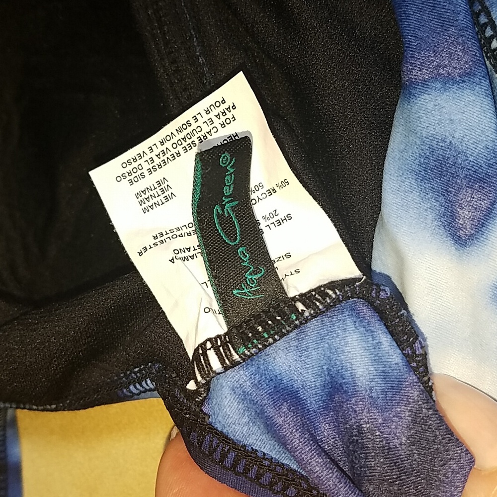 Aqua green size medium swim suit. Light to dark blue tie dye. - Picture 6 of 10